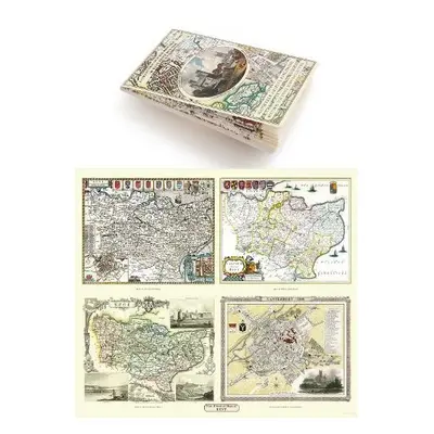 Kent County 1611 - 1836 - Fold Up Map that features a collection of Four Historic Maps, John Spe