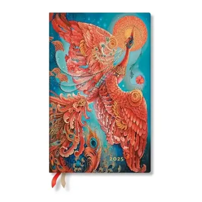 Firebird (Birds of Happiness) Maxi 12-month Horizontal Softcover Flexi Dayplanner 2025 (Elastic 