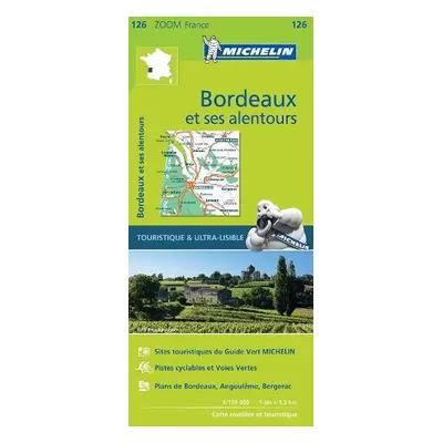 Bordeaux a surrounding areas - Zoom Map 126 - Michelin