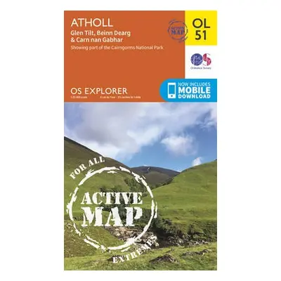 Atholl, Glen Tilt, Beinn Dearg a Carn nan Gabhar - Ordnance Survey