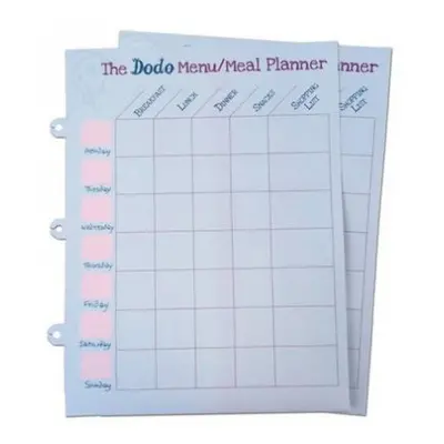 Dodo Pad Weekly Wipe-Clean Menu / Meal Planner - Jay, Rebecca