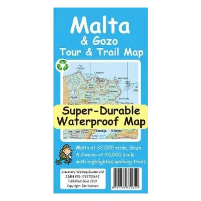 Malta and Gozo Tour and Trail Map - Kostura, Jan