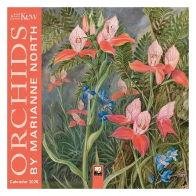 Kew Gardens: Orchids by Marianne North Mini Wall Calendar 2025 (Art Calendar)