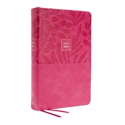 KJV Holy Bible: Large Print Single-Column with 43,000 End-of-Verse Cross References, Pink Leathe