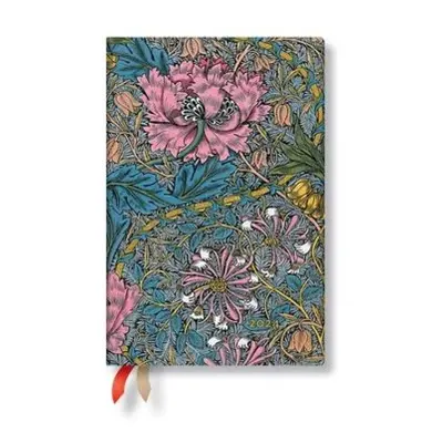 Morris Pink Honeysuckle (William Morris) Mini 12-month Day-at-a-Time Dayplanner 2024 - Paperblan