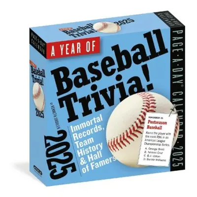 Year of Baseball Trivia Page-A-Day® Calendar 2025 - Shouler, Kenneth a Calendars, Workman