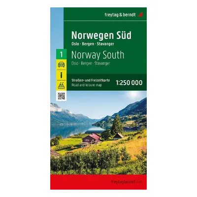 Norway South, Road and Leisure Map