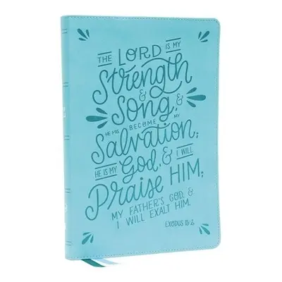 NKJV, Thinline Bible, Verse Art Cover Collection, Leathersoft, Teal, Red Letter, Comfort Print 