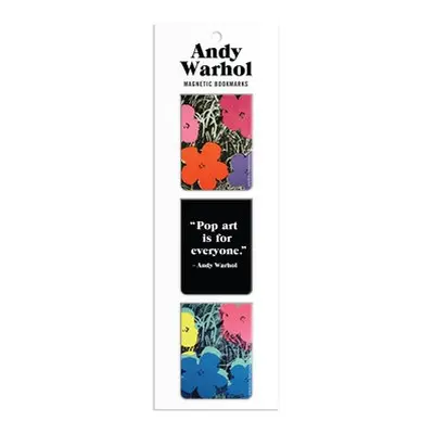 Andy Warhol Flowers Magnetic Bookmarks - Galison