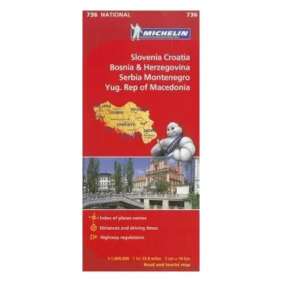 Slovenia, Croatia, Bosnia - Michelin National Map 736 - Michelin