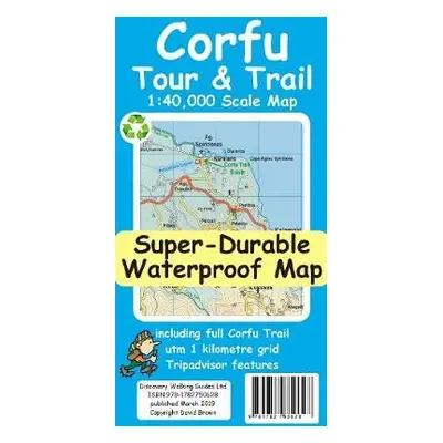 Corfu Tour a Trail Super-Durable Map - Brawn, David