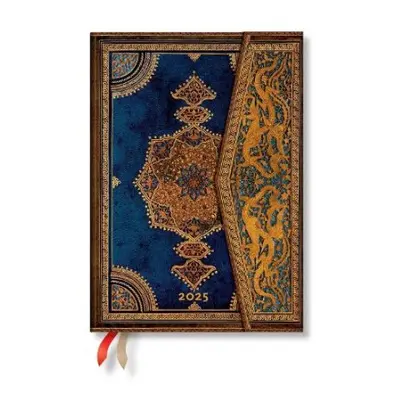 Safavid Indigo (Safavid Binding Art) Midi 12-month Horizontal Hardback Dayplanner 2025 (Wrap Clo