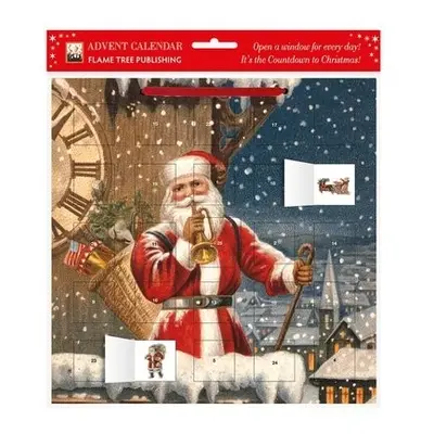 Snowy Santa Claus advent calendar (with stickers)