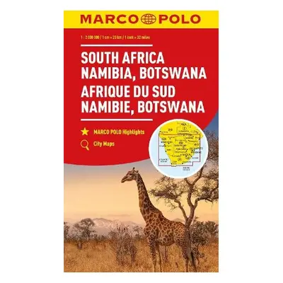 South Africa, Namibia a Botswana Marco Polo Map - Marco Polo