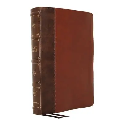 NKJV, Large Print Verse-by-Verse Reference Bible, Maclaren Series, Leathersoft, Brown, Comfort P