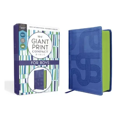 NIrV, Giant Print Compact Bible for Boys, Leathersoft, Blue, Comfort Print - Zondervan