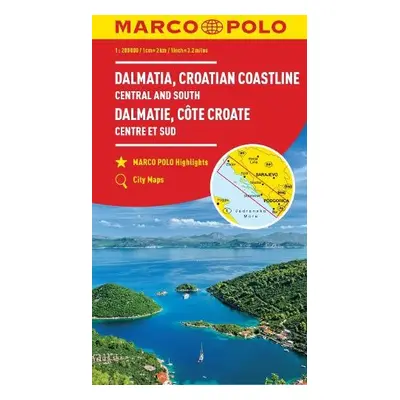 Croatia Dalmatian Coast Marco Polo Map - Marco Polo