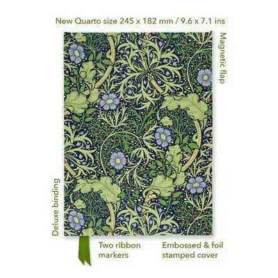 William Morris: Seaweed (Foiled Quarto Journal)