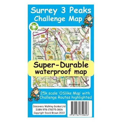 Surrey 3 Peaks Challenge Map and Guide - Brawn, David