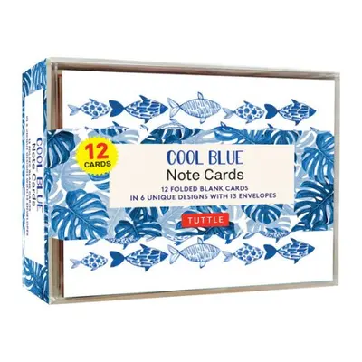 Cool Blue Note Cards - 12 Cards