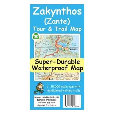 Zakynthos (Zante) Tour a Trail Map - Kostura, Jan