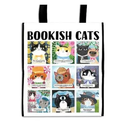 Bookish Cats Reusable Shopping Bag - Mudpuppy