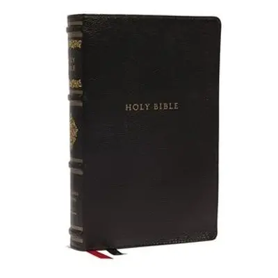 KJV, Wide-Margin Reference Bible, Sovereign Collection, Genuine Leather, Black, Red Letter, Comf