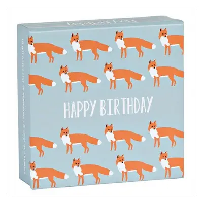 Foxy Birthday Mini FlipTop Notecard Box - Ampersand