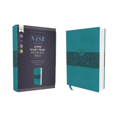 NASB, Super Giant Print Reference Bible, Leathersoft, Teal, Red Letter, 1995 Text, Comfort Print