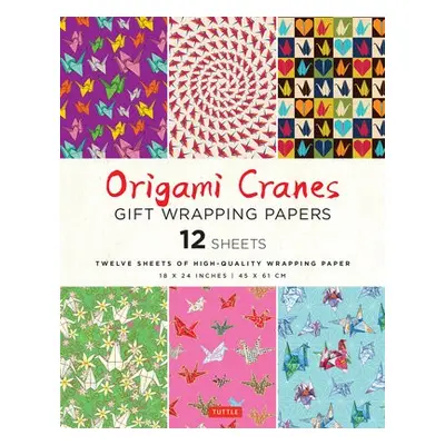 Origami Cranes Gift Wrapping Papers - 12 sheets