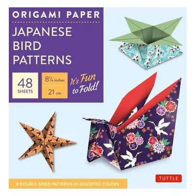 Origami Paper - Japanese Bird Patterns - 8 1/4" - 48 Sheets