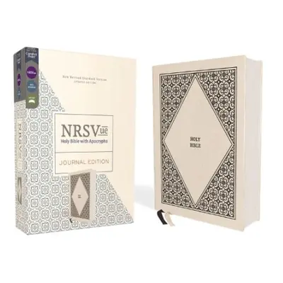 NRSVue, Holy Bible with Apocrypha, Journal Edition, Cloth over Board, Cream, Comfort Print - Zon