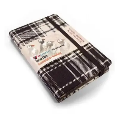 Waverley S.T. (M): Black a White Pocket Genuine Tartan Cloth Commonplace Notebook