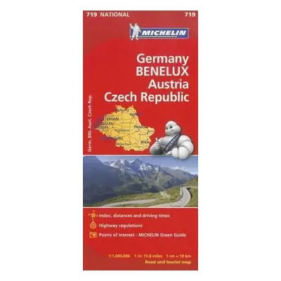 Germany, Benelux, Austria, Czech Republic - Michelin National Map 719 - Michelin