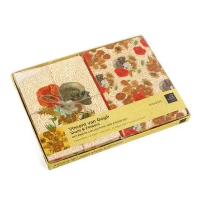 Van Gogh Skulls and Flowers Sewn Notebook Collection and Pouch Set - Insight Editions