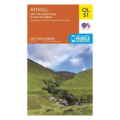 Atholl, Glen Tilt, Beinn Dearg a Carn nan Gabhar - Ordnance Survey