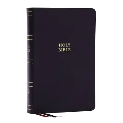 NKJV, Single-Column Reference Bible, Verse-by-verse, Black Bonded Leather, Red Letter, Comfort P