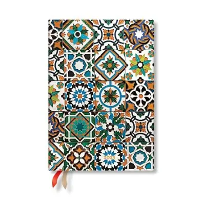 Porto (Portuguese Tiles) Midi 12-month Day-at-a-time Hardback Dayplanner 2025 (Elastic Band Clos