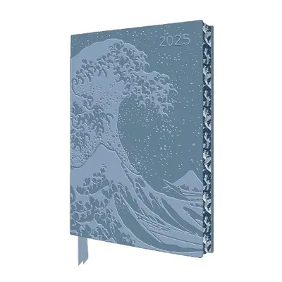 Katsushika Hokusai: The Great Wave 2025 Artisan Art Vegan Leather Diary Planner - Page to View w