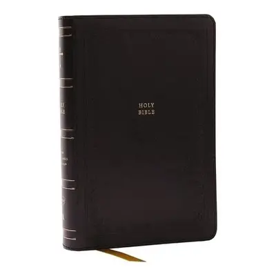 NKJV Compact Paragraph-Style Bible w/ 43,000 Cross References, Black Leathersoft, Red Letter, Co