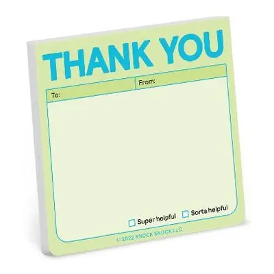 Knock Knock Thank You Sticky Note (Pastel Version) - Knock Knock