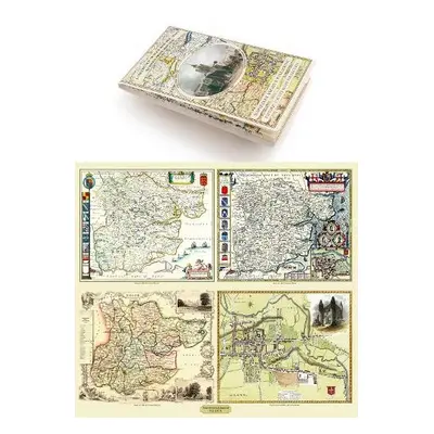 Essex 1610 - 1836 - Fold Up Map that features a collection of Four Historic Maps, John Speed's C