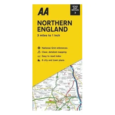 Road Map Northern England