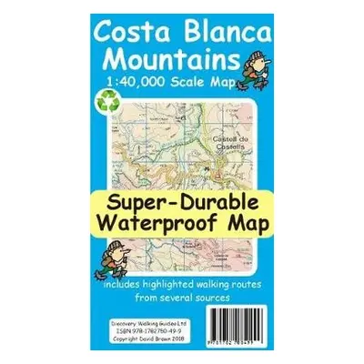 Costa Blanca Mountains Tour and Trail Map - Brawn, David