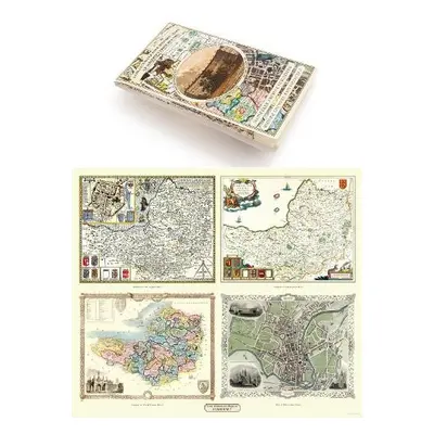 Somersetshire 1611 - 1836 - Fold Up Map that features a collection of Four Historic Maps, John S