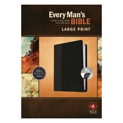 NLT Every Man's Bible, Large Print, Black/Onyx, Indexed - Tyndale