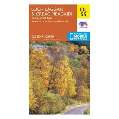 Loch Laggan a Creag Meagaidh, Corrieyairack Pass - Ordnance Survey