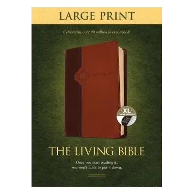 Living Bible Large Print Edition Brown/Tan, Indexed - Tyndale