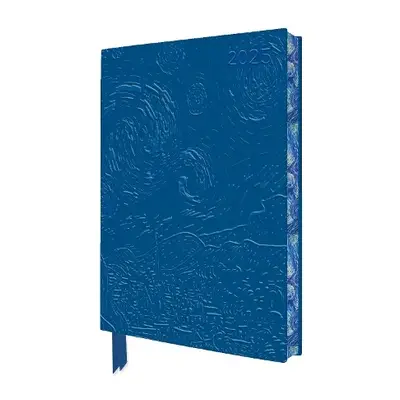 Vincent van Gogh: The Starry Night 2025 Artisan Art Vegan Leather Diary Planner - Page to View w