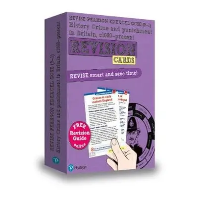 Pearson REVISE Edexcel GCSE History Crime and Punishment in Britain Revision Cards (with free on